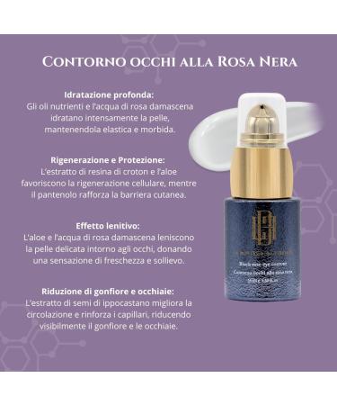  LBF La Bottega di Florence Contorno Yeux la Rose Noire - Moisturizing and Regenerating Eye Contour Cream - 15 ml - Buy Online on GoSupps.com