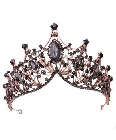 Wedding Tiara for women rhinestone bride crown princess Tiara headband princess tiara birthday adult girl birthday crown costume party accessories for brithday halloween babyhower silver black