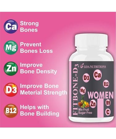 SENTA Calcium Tablets for Women Magnesium Zinc Supplement Joint Support with Vitamin D3 B12 Supplements to Promote Bone Health & Supports Muscle Function for Women - 120 No SugarTablet - Buy Online on GoSupps.com