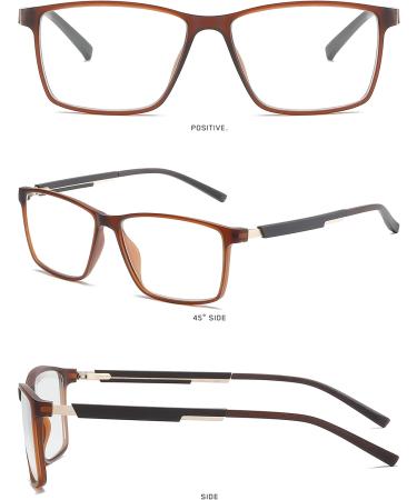 Blue Light Blocking Glasses for Men - Anti Eyestrain Gaming Eyewear with UV Protection - 89055 Brown - Buy Online on GoSupps.com