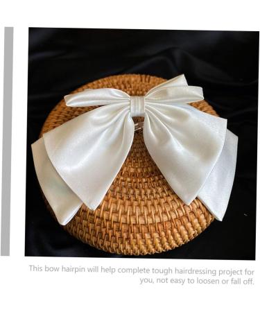 Angoily Bow Hairpin Bowknot Hair Band Bridal Hair Clip Girls Barrettes for Hair Bridal Bow Hair Gems for Women Wedding Hair Accessories Bow Hair Hoop Bride The Photo White Alloy Bow Tie - Buy Online on GoSupps.com