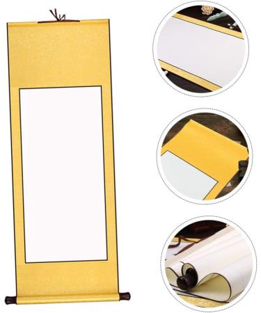 SEWOART Asian Rice Blank Rice Paper Scroll Office Accessories Japanese Wall Art Professional Rice Paper Work Paper Japandi Decor Yellow 1.5X40X119CM - Buy Online on GoSupps.com