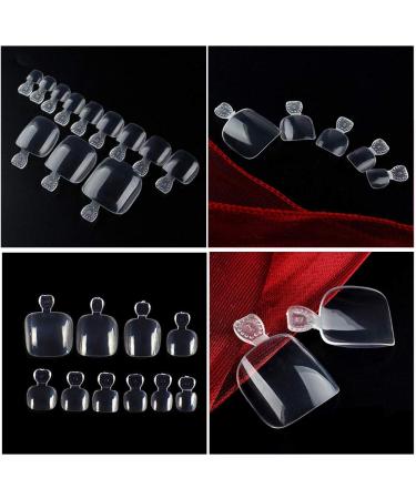 Mwoot 500 Pieces Clear Fake Toenails - DIY Artificial Toe Tips Set (10 Sizes) - Perfect for Nail Art and Nail Extensions - Buy Online on GoSupps.com