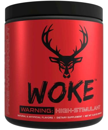 Bucked Up - Woke - HIGH STIM Pre Workout - Best Tasting - Focus Nootropic, Pump, Strength and Growth, 30 Servings (Strawberry Kiwi)