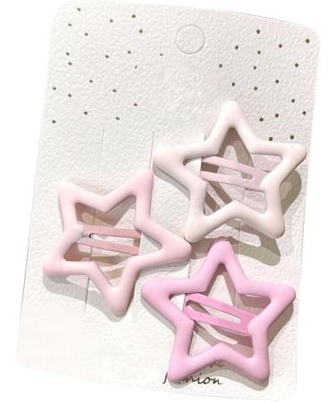 Star Hair Clips 3 Piece Hollow Star Hair Clips Women Hair Accessories for Thin Hair for Girl (Roseate) - Buy Online on GoSupps.com