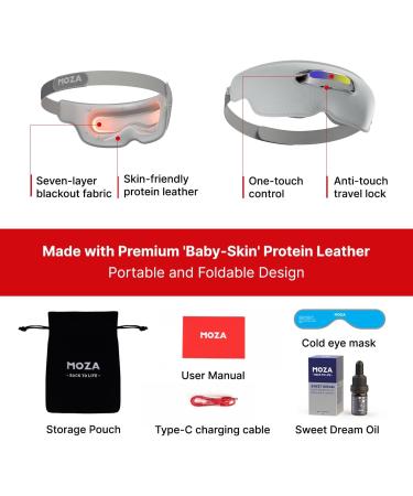 Sleepris Eye Massager with Heat & Vibration | Lightweight Heated Sleep Mask for Travel | Deep Sleep & Relaxation | Perfect Birthday Gift for Men & Women - Buy Online on GoSupps.com