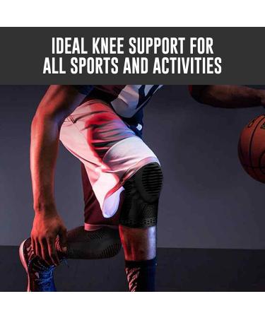 Knee Support Brace Compression Sleeve for Men & Women - Patella Gel Pads & Stabilizer - Pain Relief for Meniscus Tear ACL Arthritis - X-Large - Buy Online on GoSupps.com
