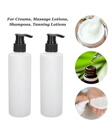 Dewin 2 Piece 250ml Refillable Pump Dispenser - Ideal for Massage Oil Lotion Shampoo & Shower Gel - Reusable & Convenient - Buy Online on GoSupps.com
