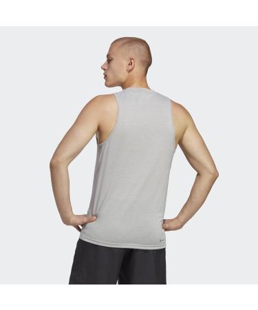 Buy adidas Male Adult Train Essentials Feelready Training Tank Top - Sleeveless in Medium Grey Heather/White/Black | International Shipping Available - Buy Online on GoSupps.com
