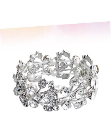 JE COMPRIS Tennis Bracelet - Diamond & Pearl Open Bangle | Elegant Crystal Hand Jewelry & Accessories for Brides - International Shipping - Buy Online on GoSupps.com