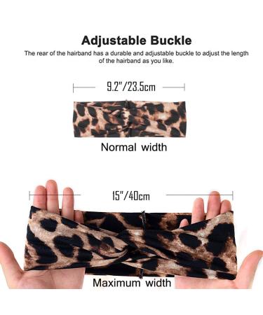 Fashband Boho Leopard Print Headbands - Pack of 3 | Elastic Stretchy Hair Bands for Women and Girls - Buy Online on GoSupps.com