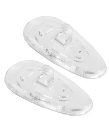 Eyeglass nose pads screw-in silicone teardrop shape pack of 10 pairs 15mm by Sports World Vision 10 pairs 4 pieces (1 pack)