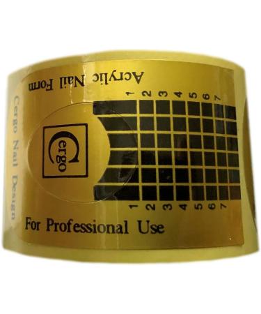 Cergo Nail Design - 100 Acrylic Nail Form Gold Stencils | Professional Modelling & Nail Art Supplies - Ship Internationally - Buy Online on GoSupps.com