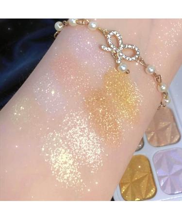 miduoidn Highlighter Powder Glow Bling Shading Powders Palette Shimmer Makeup Cosmetic Lightweight Portable for Daily Occasions 8 Colors Eyeshadow 1 count (Pack of 1) - Buy Online on GoSupps.com