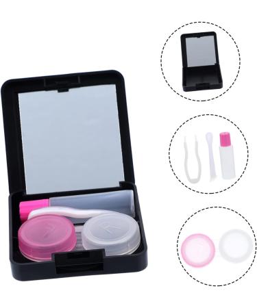 Buy Homsfou 12-Slot Contact Lens Case with Mirror - Travel-Friendly Colored Lens Holder Box (Black 4pcs) | Durable & Compact - Perfect for International Shipping - Buy Online on GoSupps.com