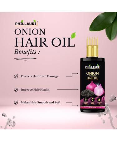 Onion Blackseed Hair Oil - Advanced Hair Growth Solution for Dandruff & Hair Fall - 100ml - International Shipping Available - Buy Online on GoSupps.com