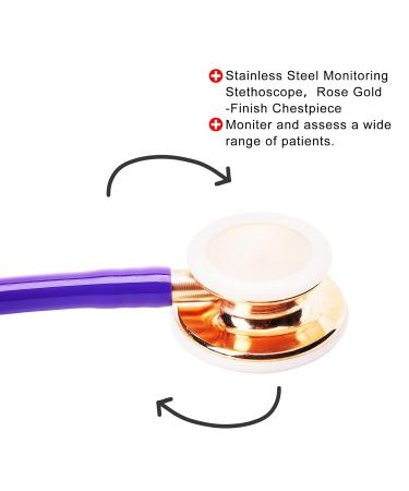 Shop Rose Gold Dual Head Stethoscope for Doctors & Nurses - Convertible Chestpiece | Pediatric & Infant Sizes Available - Buy Online on GoSupps.com