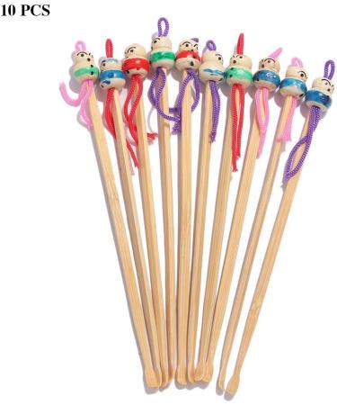 10Pcs Portable Mini Doll Earpicks - Handmade Ear Cleaner Tool for Wax Removal - Buy Online on GoSupps.com