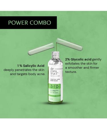 Decon.struct Salicylic Acid Body Wash - 1% Salicylic Acid & 2% Glycolic Acid for Acne Prevention & Deep Cleansing - 6.8 fl oz - Buy Online on GoSupps.com