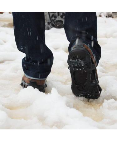 Snow Traction Cleats - Non-Slip Ice Cleats Crampon for Walking - Large Size with 24 Steel Spikes and Straps - Buy Online on GoSupps.com