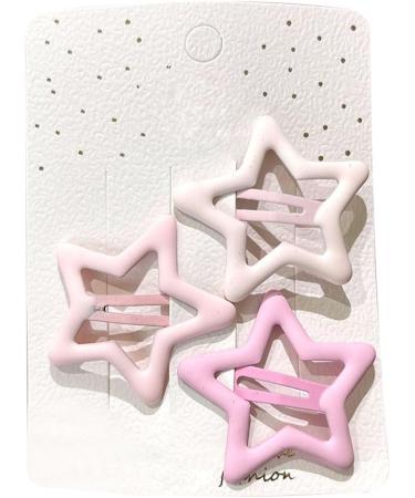 Star Hair Clips 3 Piece Hollow Star Hair Clips Women Hair Accessories for Thin Hair for Girl (Roseate) - Buy Online on GoSupps.com