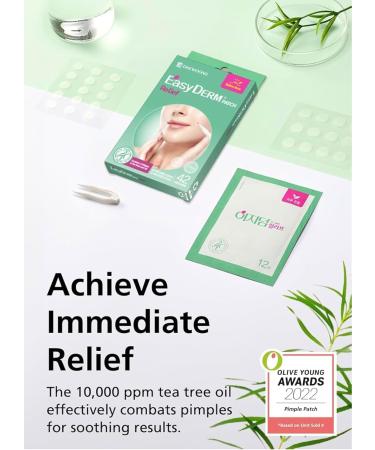 EasyDerm Pimple Patch Duo Bundle 168 Patches (4 Counts) | Beauty Hydrocolloid Patch + Relief Invisible Patch Tea Tree Oil for Zit Blemish Breakout Care Under Make up Pimple Patch 4 Count Duo Pack - Buy Online on GoSupps.com
