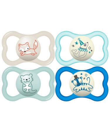 MAM Air Night & Day Baby Pacifier for Sensitive Skin Glows in The Dark 6-16 Months Baby Boy 4 Count - Buy Online on GoSupps.com