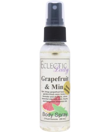 Grapefruit and Mint Body Spray (Double Strength) 2 ounces Body Mist for Women with Clean Light & Gentle Fragrance Long Lasting Perfume with Comforting Scent for Men & Women Cologne with Soft 2 Fluid Ounces (Double Strength)
