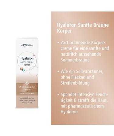 Hyaluron Gentle Tan Body Care 200ml - Even Soft Tanning Quick Absorption Non-Greasy Formula Pleasant Fragrance - Buy Now for Radiant Skin! - Buy Online on GoSupps.com