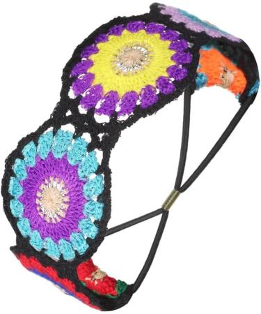 Limtula Sweet Girls Colorful Crochet Headband Camping Sunproof Camping Headwrap with Stretchy Hair Rope Teens Lovely Kerchief Cailing - Buy Online on GoSupps.com