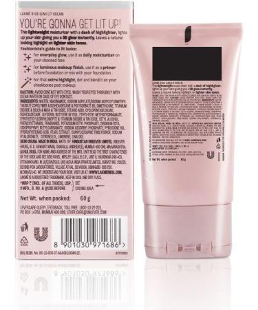 LAKM Lumi Lit Face Cream with Moisturizer + Highlighter Enriched with Niacinamide and Hyaluronic Acid Silver 30 g - Buy Online on GoSupps.com