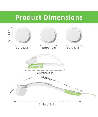 Back Creaming Aid Set - 3 Replaceable Pads | Foldable Back Creamer with Long Handle | Optimal Back Care 2023 - International Shipping Available - Buy Online on GoSupps.com