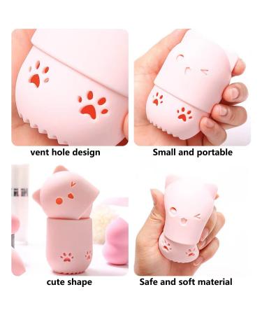Makeup Sponge Holder - Beauty Blender Travel Case & Drying Stand (Pink) - Buy Online on GoSupps.com