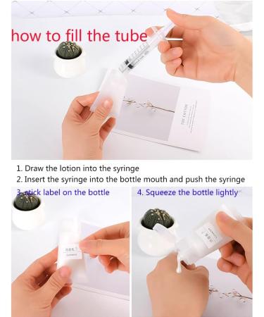 Zeoabsy 6 Pack 50ml Transparent Frosted Soft Tubes - Hinged Lock Plastic Bottles for Cosmetics Gels & Creams - Perfect for Travel - Buy Online on GoSupps.com