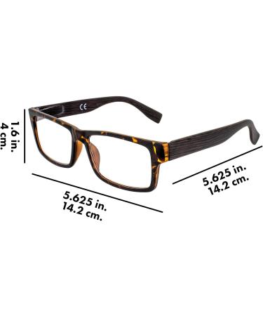 Shop Global Vision Wood Premium Reader Glasses - Tortoise Frame Dark Brown Temples +2.5 Magnification for Men & Women - International Shipping Available - Buy Online on GoSupps.com