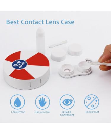 Buy City of Wichita Flag Contact Lens Case - Portable Travel Lens Box with Mirror for Easy Navigation - Buy Online on GoSupps.com
