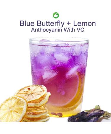 Plant Gift Dried Blue Butterfly Flowers Tea Dried Blue Flowers Edible Flowers Dragon Flower Butterflies Tea Recipes Food Coloring 40G/1.41oz - Buy Online on GoSupps.com