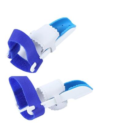 Toes silicone separator thumb outside of big foot bone finger five fingers toes toes for toes toes toes valgus correction (color: blue and white size: one size) uniform size blue and white