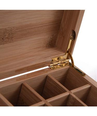 Beunyow Portable Bamboo Aromatherapy Gift Box - 25 Holes Essential Oils Storage Case for Nail Polish Fragrance Oils & Lipstick - Buy Online on GoSupps.com