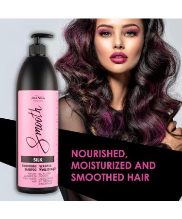 Joanna Professional_Silk Smoothing Hair Shampoo cleansing shampoo for dry and damaged hair with silk 1000ml - Buy Online on GoSupps.com