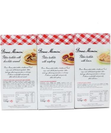 Bonne Maman Petites Tartlets - Pack Of 2 (6 x 9) - Featuring Lemon Raspberry and Chocolate Caramel Varieties. Individually Wrapped Jam Tartlets for a Fresh Afternoon Tea Delight - Boxed Treatz - Buy Online on GoSupps.com