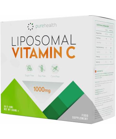 Bioavailable Liposomal Vitamin C 1000mg - 30 Sachets, All Natural & Soy-Free - Immune System & Energy Support - Buy Online on GoSupps.com