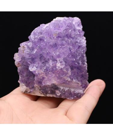 Natural Raw Amethyst Geode Cluster Quartz Purple Crystal Stone Specimen Room Ornament Home Decoration Crafts Amethyst Cluster 1PC Stone Collection 1PC Amethyst Cluster