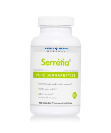 Arthur Andrew Medical Serretia Pure Serrapeptase 500 mg 180 Capsules