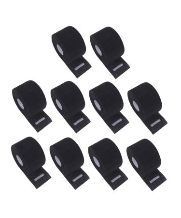 FOMIYES Bandes de Cou en Papier Jetable Noir 10 Pcs Extensibles Protection Barbier Absorbantes pour Salon de Coiffure Usage Professionnel