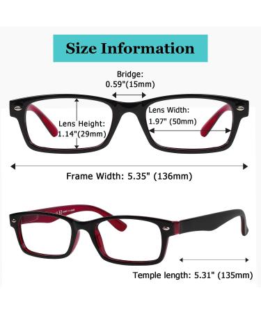 LUR Reading Glasses 10 Pack for Men & Women | Spring Hinges Readers & Sunglasses +2.50 | Stylish Multi-Color Mix - R055 - Buy Online on GoSupps.com