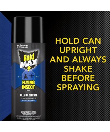 Raid MAX Flying Insect Killer and Mosquito Repellent Insect Killer Spray for Indoor and Outdoor Use Kills Bugs on Contact 500g Can - Buy Online on GoSupps.com