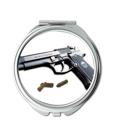 YENDOSTEEN Mirror Compact Mirror gun magnet Round Mirror gun pocket mirror portable mirror