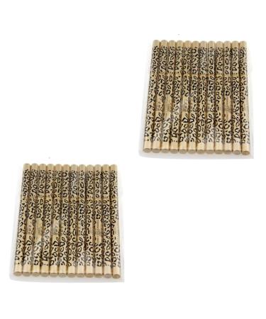 NOLITOY 2pcs set 12pcs Waterproof Shell Pens A Brush Eyebrow of Pencil Double-ended Leopard Eyeliner & 1 count (Pack of 1) As Shownx2pcs