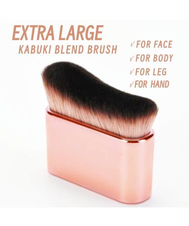 Self Tan Brush Kabuki - Best Body Makeup Brush for Self Tanner & Tanning Mousse | Liquid Foundation & Bronzer Applicator - Buy Online on GoSupps.com